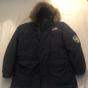 Mens NorthFace McMurdo Parka Navy Large